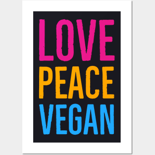 Love Peace Vegan Posters and Art